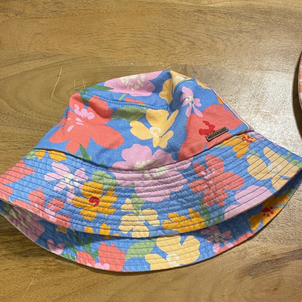 Billabong Floral Bucket Hat - Blue, Pink, Yellow
